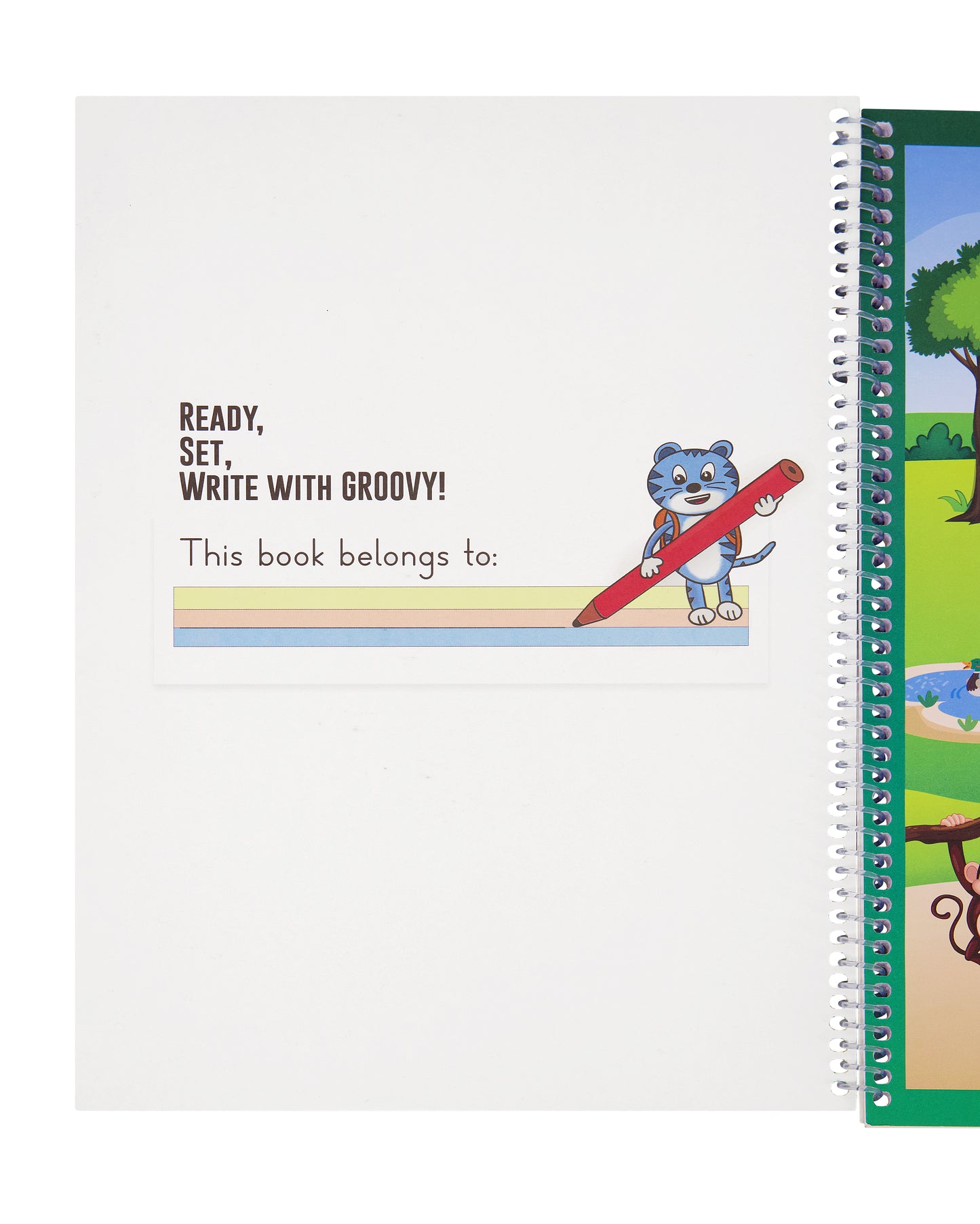 This book belongs to page – personalized name field inside Groovy Number Book