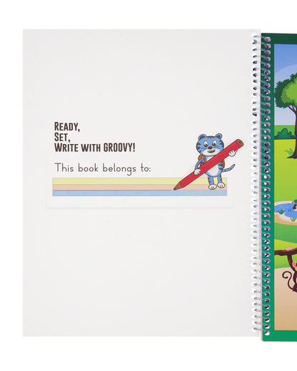 This book belongs to page – personalized name field inside Groovy Number Book
